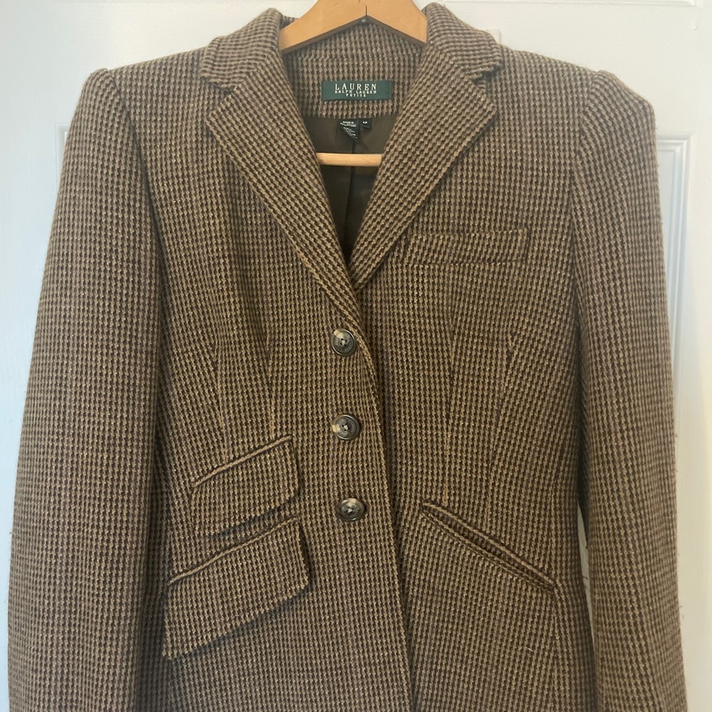 Lauren Ralph Lauren tweed wool blazer